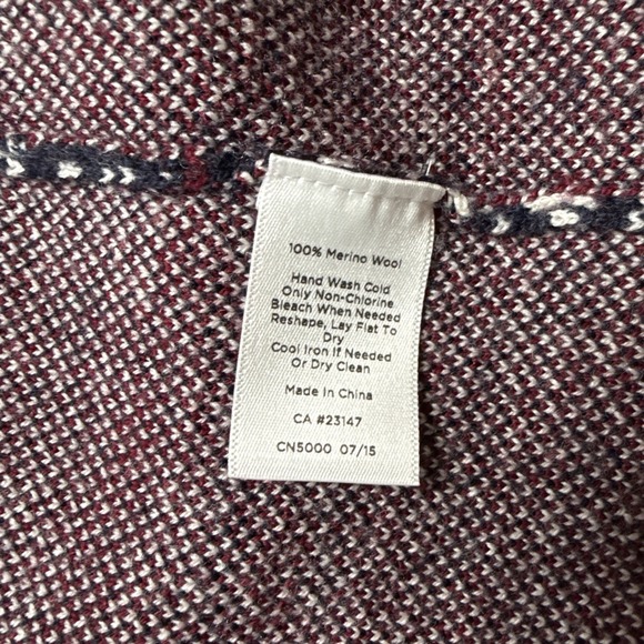 Talbots Cardigan Womens Large Houndstooth Checked Merino Wool Open Draped Front - Picture 9 of 14